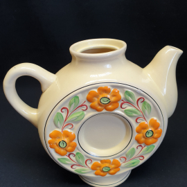 Чайник керамический с цветочным орнаментом  . Картинка 11